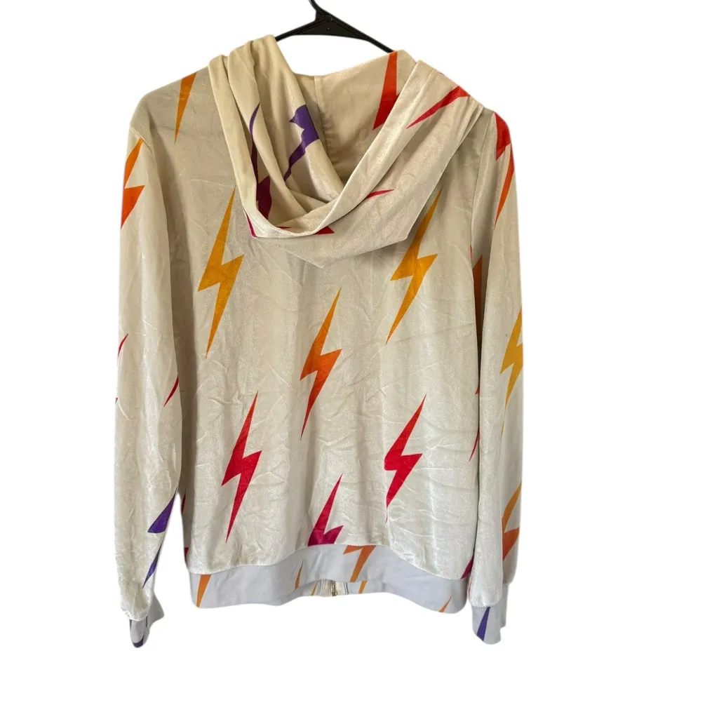 Aviator Nation Velvet Lightning Bolt Zip Up Hoodie - Image 6