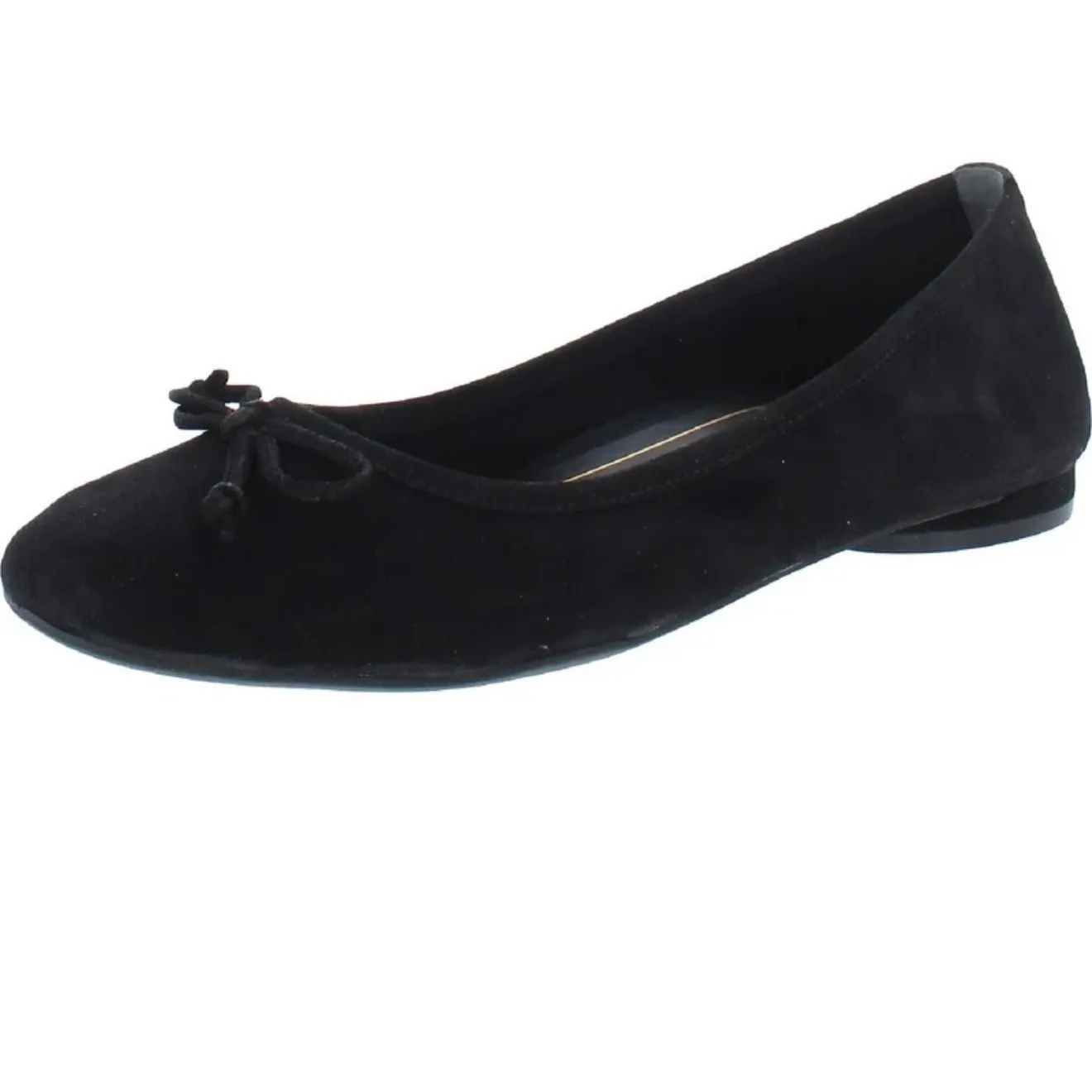 Vionic Callisto Black Suede Ballet Flats Bow Detail Womens 11 Orthopedic Shoes - Image 3