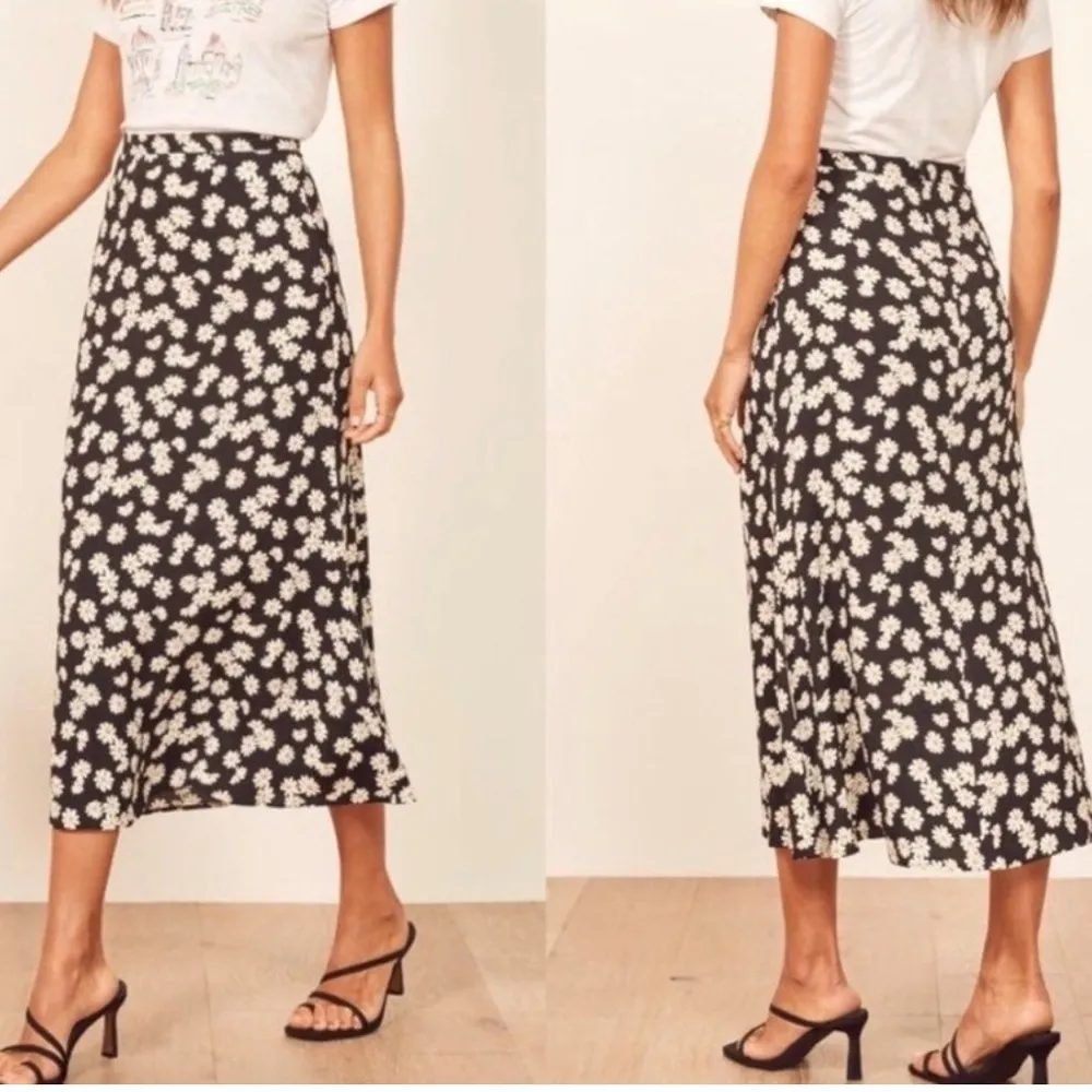 NEW Reformation Daisy Bea Floral  Midi Skirt 10 - Image 13