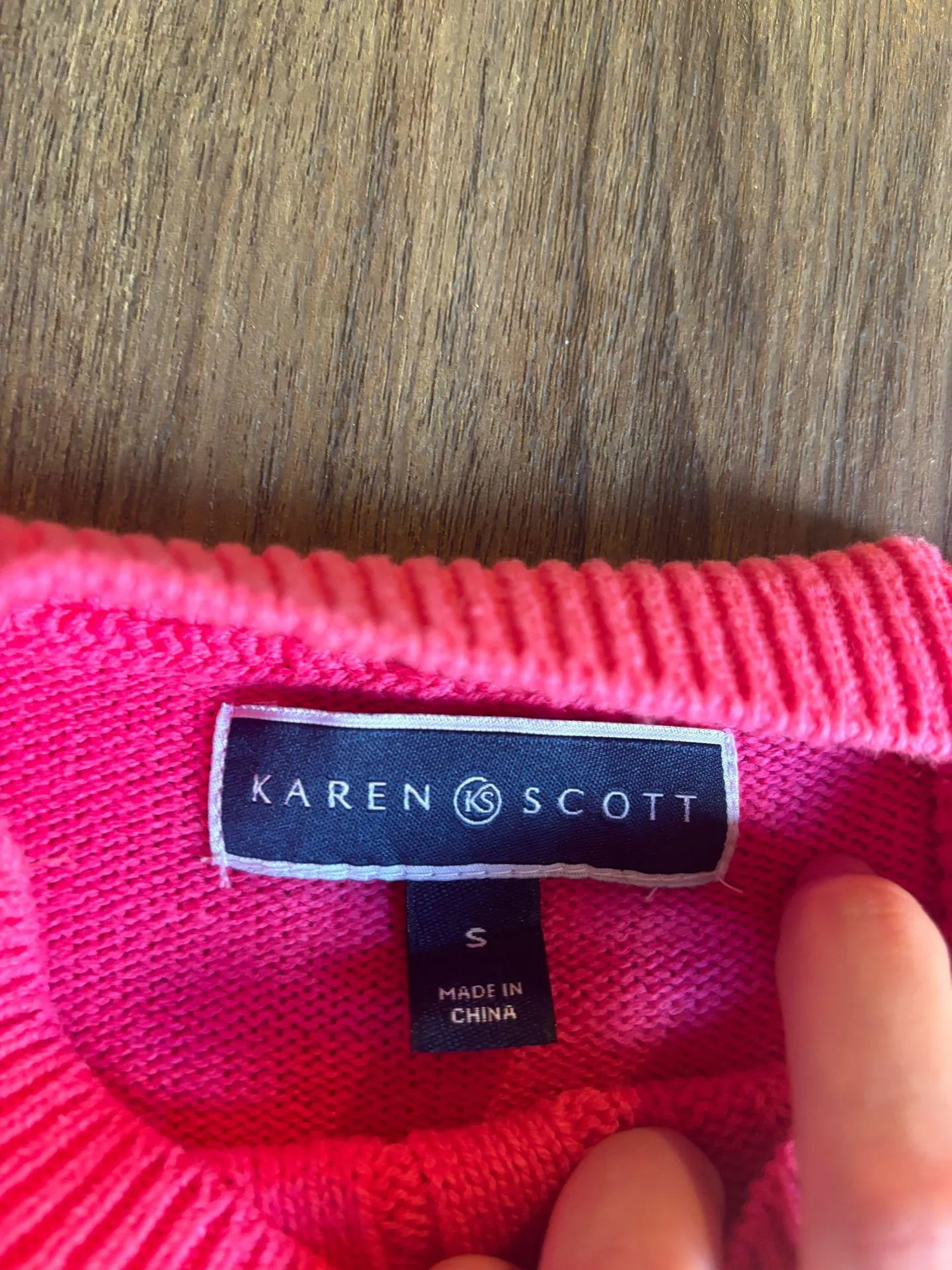 Karen Scott Argyle Pink Mock Neck Sweater - Image 2