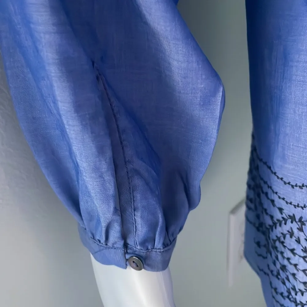 Calypso St. Barth Embroidered Boho Tunic Blouse - Image 10