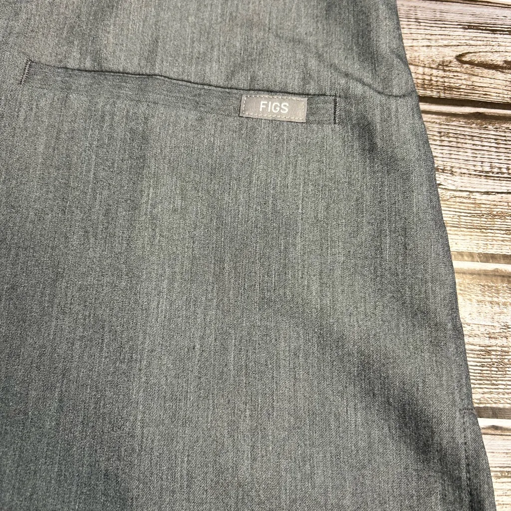 Figs Charcoal V-Neck Scrub Top - Image 3