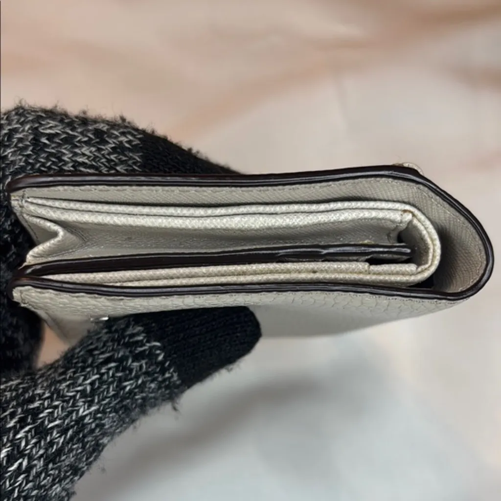 Michael Kors Mercer Jet Set Travel Card Case Wallet Pebble Leather Taupe/Gray OS - Image 13