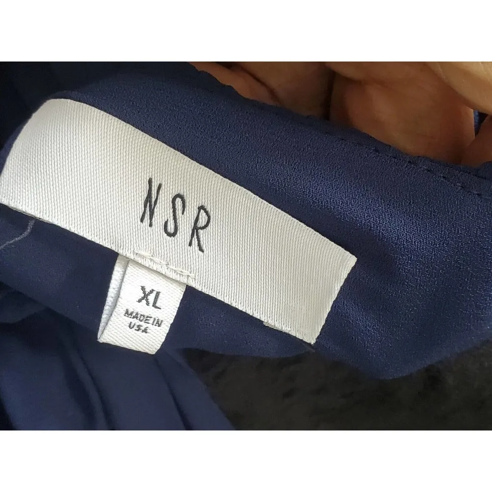 NSR Women's Blue 100% Polyester Halter Neck Sleeveless Long Maxi Dress Size XL - Image 7