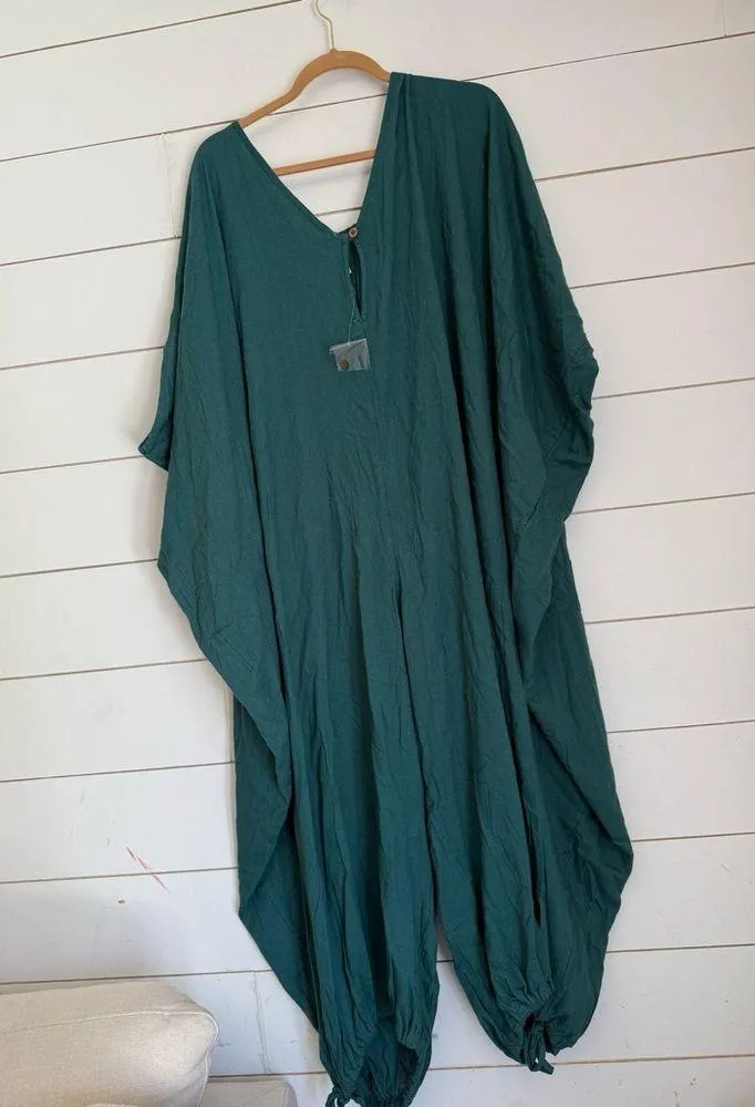 NWOT Free People Milo One-Piece  Oversized Dolman Sleeve Linen Viscose Jumpsuit - Image 9