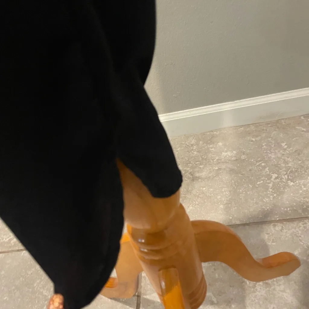 Banana Republic Black Jumpsuit Open Back Peek-Boo Shoulders Size 4 Holiday Party - Image 5