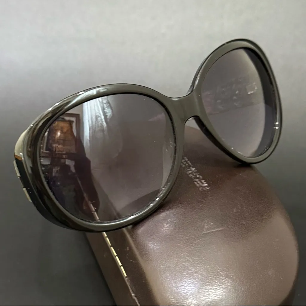 MICHAEL Michael Kors Carolina Black Cat-eye Oval Oversized Women’s Sunglasses - Image 6