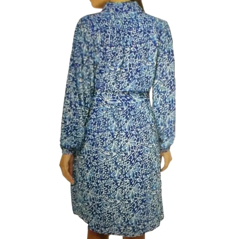 Well Worn Women's Casual Shirtdress Blue Print Vibrant Florals - XL - Image 2