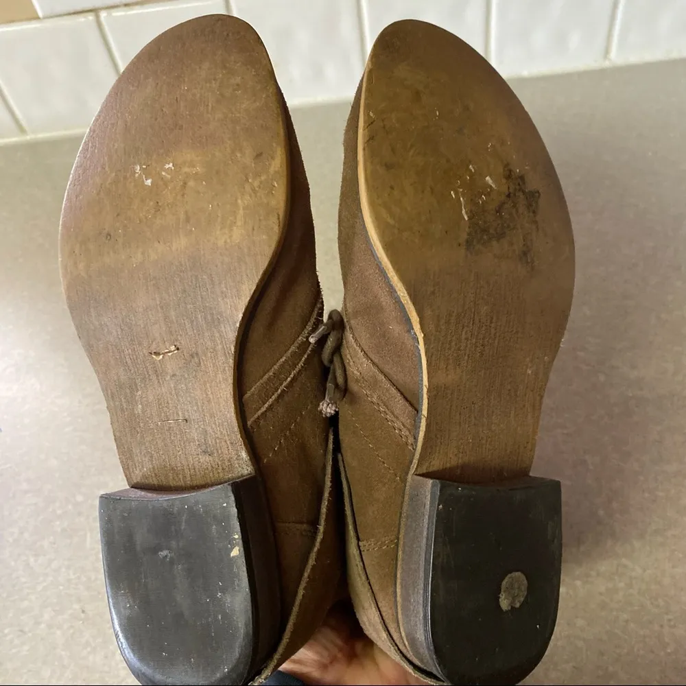 Carlos Brown Suede Leather Vicksburg Slouchy Coastal Cowgirl Chunky Comb… - Image 9