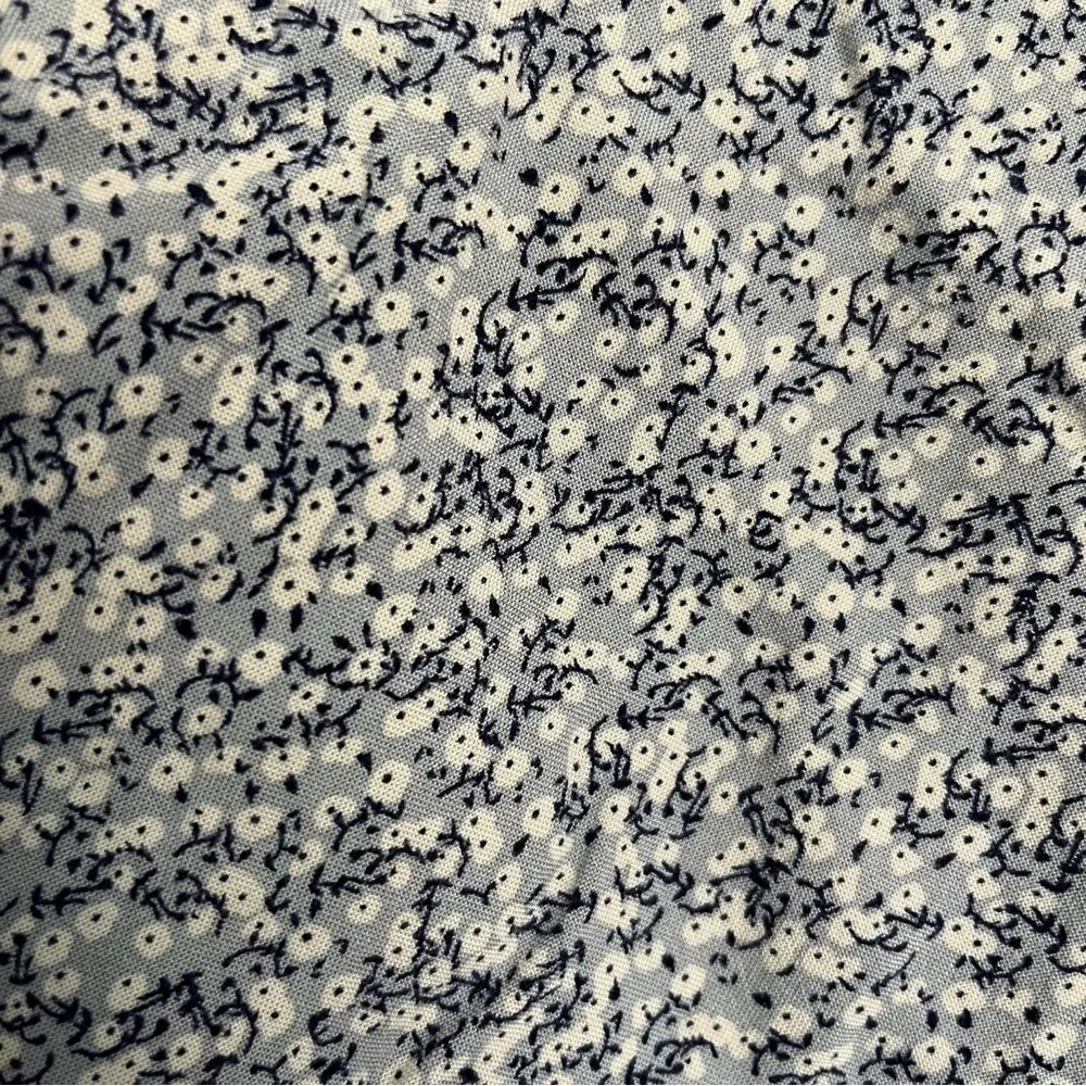 Brandy Melville Blue and White Floral Wrap Mini Skirt OS - Image 2