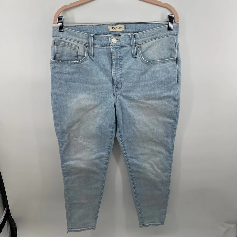 Madewell 9" Mid-Rise Skinny Crop Denim Jeans Light Wash Relaxed Fit Size 31 - Image 3