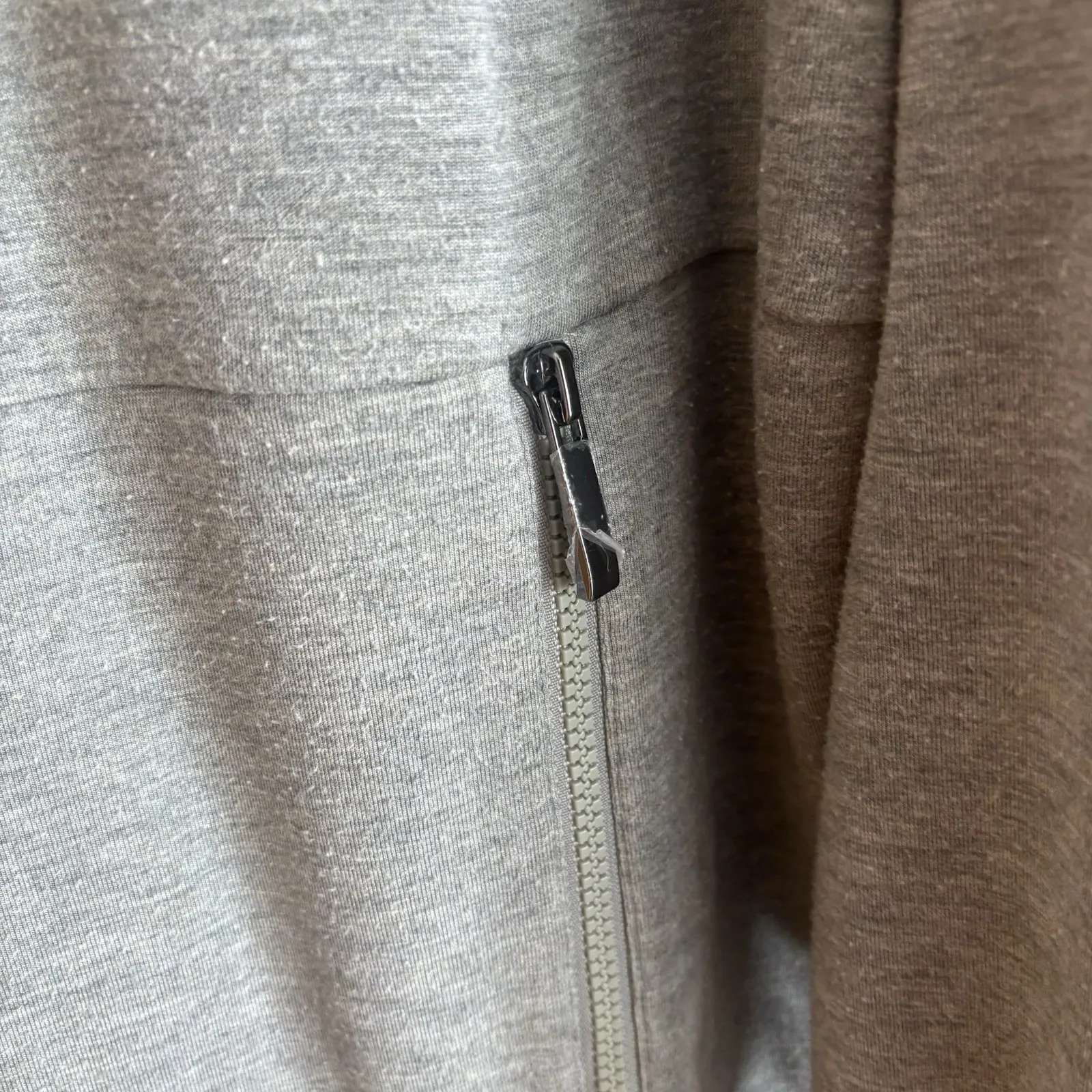 Varley Bayliss Sweatshirt Womens Size S Gray Pullover Oversized Zip Pockets - Image 4