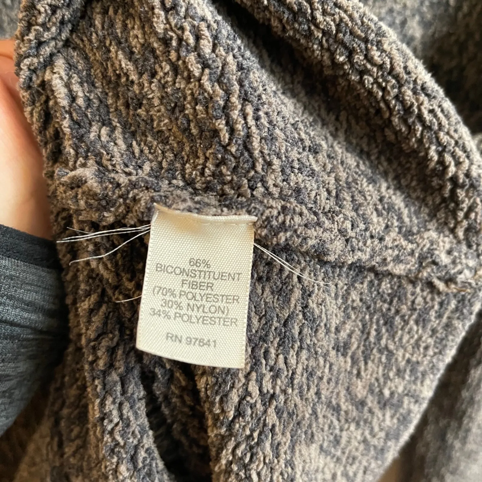 J Jill Women's Gray‎ Brown Speckled Knit Quarter Zip Mock Neck Sweater Small Gray - Image 5