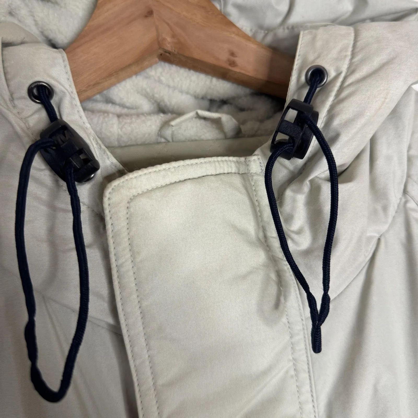 First Down Jacket Mens Medium Gray Hooded Parka Sixty - Image 6