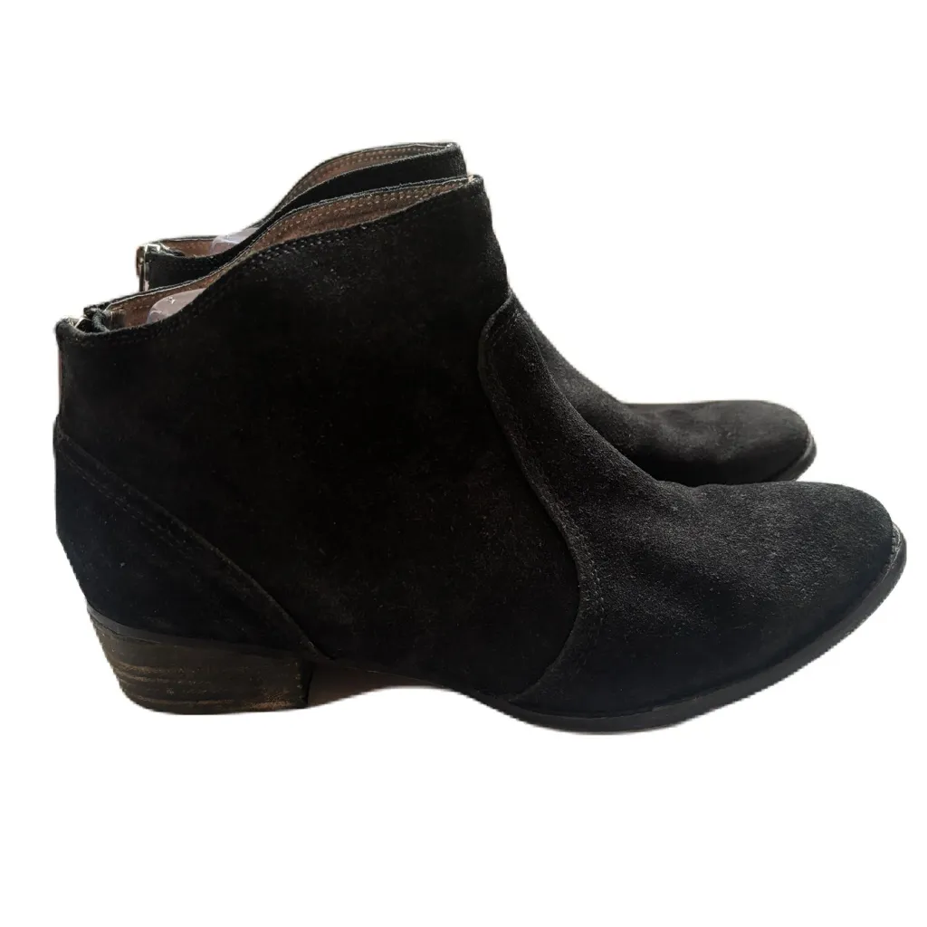 Seychelles Black Suede Boots Booties Size 9 Western Block Heel Womens Boot - Image 7