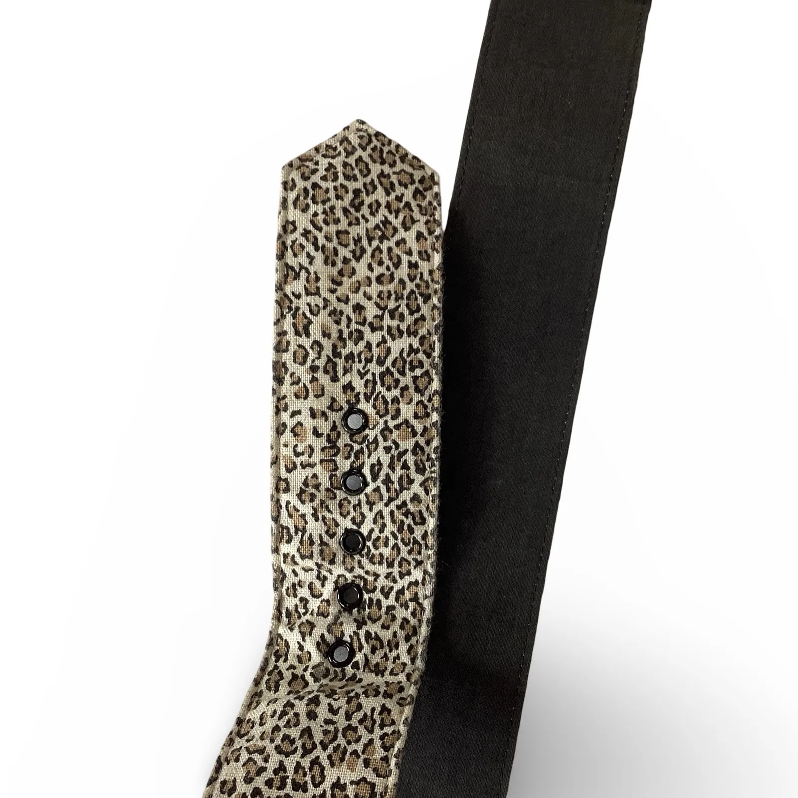 Astor Wide Leopard Print Belt Tan - Image 5