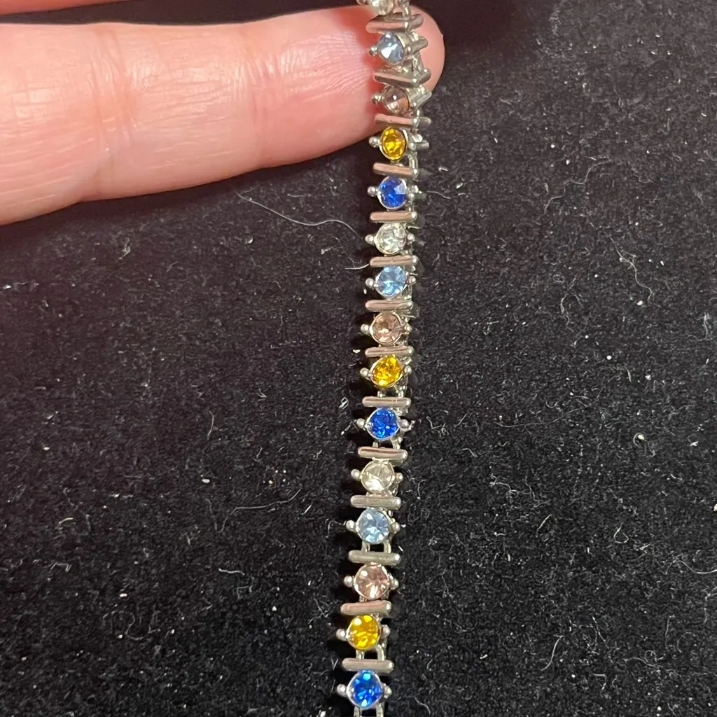 Colorful Gemstone Bracelet Blue - Image 2