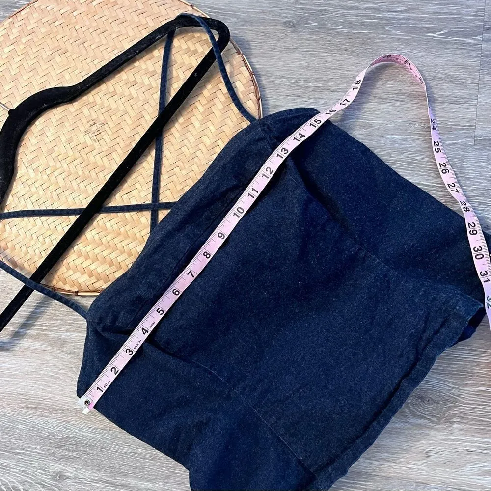 Vintage Y2K‎ polo Ralph Lauren denim strappy cropped tank Britney Justin 2002 - Image 3