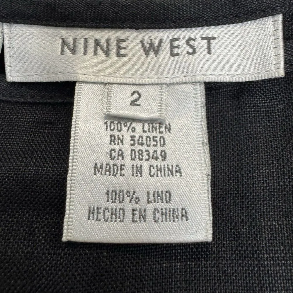 Vintage Nine West Embroidered Linen Midi Skirt Size 2 Boho Cottage Whimsigoth - Image 6