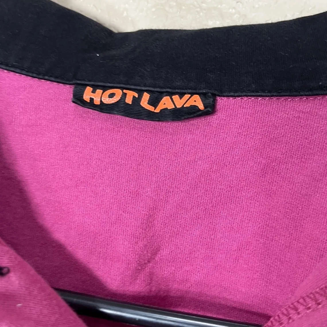 Hot‎ Lava Crop Rugby Top Purple Long Sleeve Butterfly Print Polo Shirt M Size M - Image 3