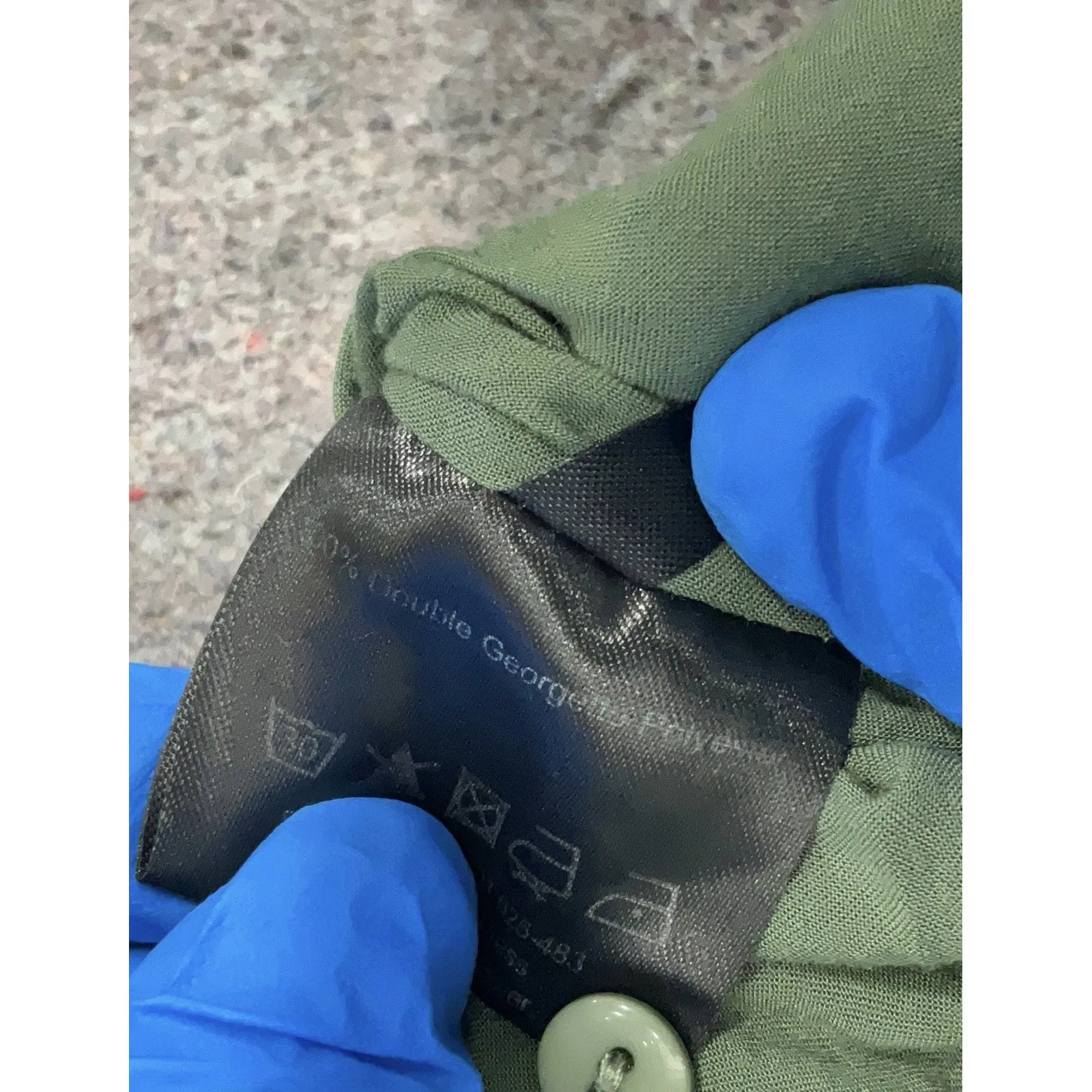 Camilla Pihl Green Floral Drop Waist Dress XL‎ Double Georgette 38.75" Long - Image 6