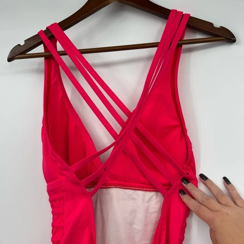 La Blanca Island Goddess multi-strap cross back one piece swimsuit size 12 - Image 6