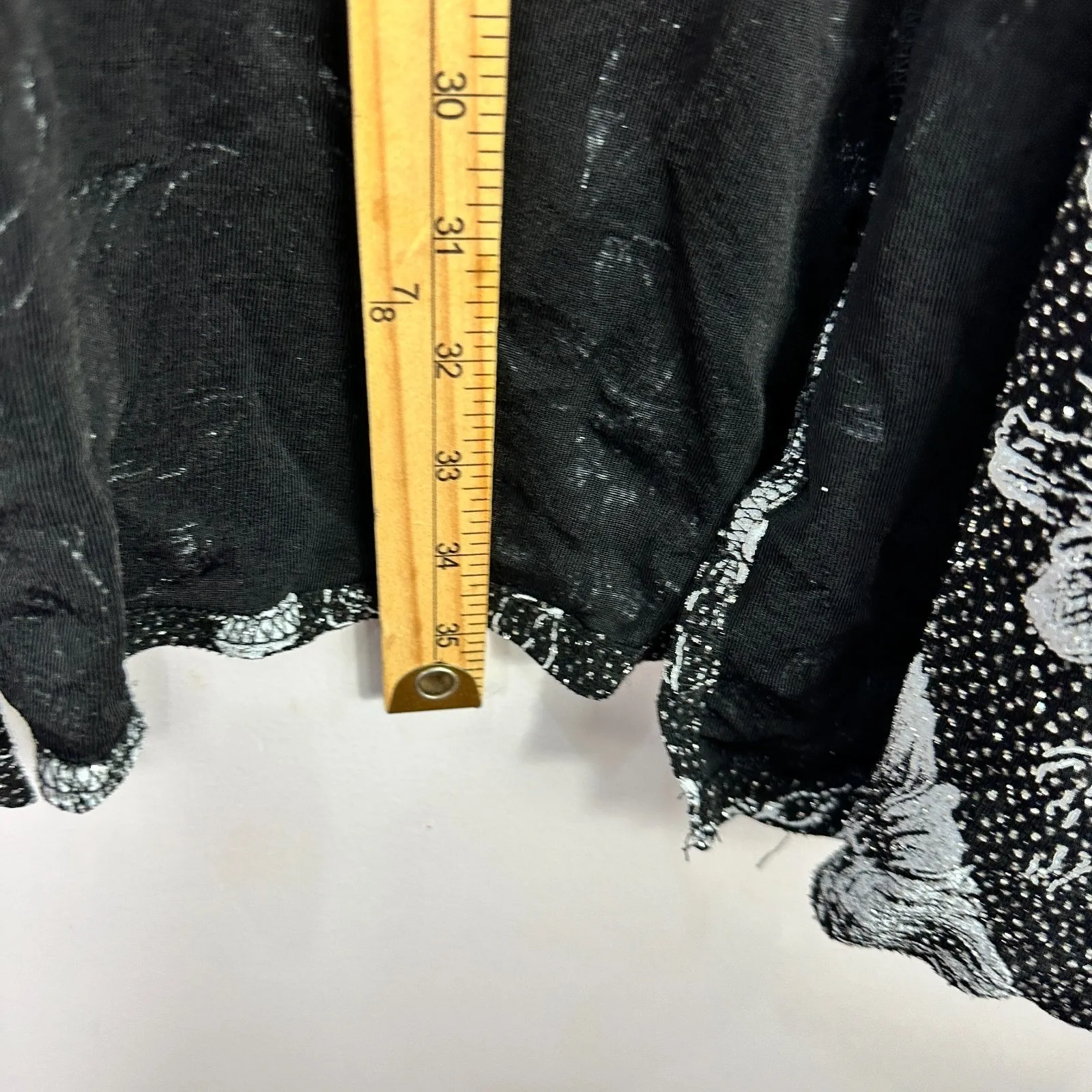 Onyx Nite 3X Black White Floral Kimono Jacket Boho Glam Resort Evening Statement - Image 7