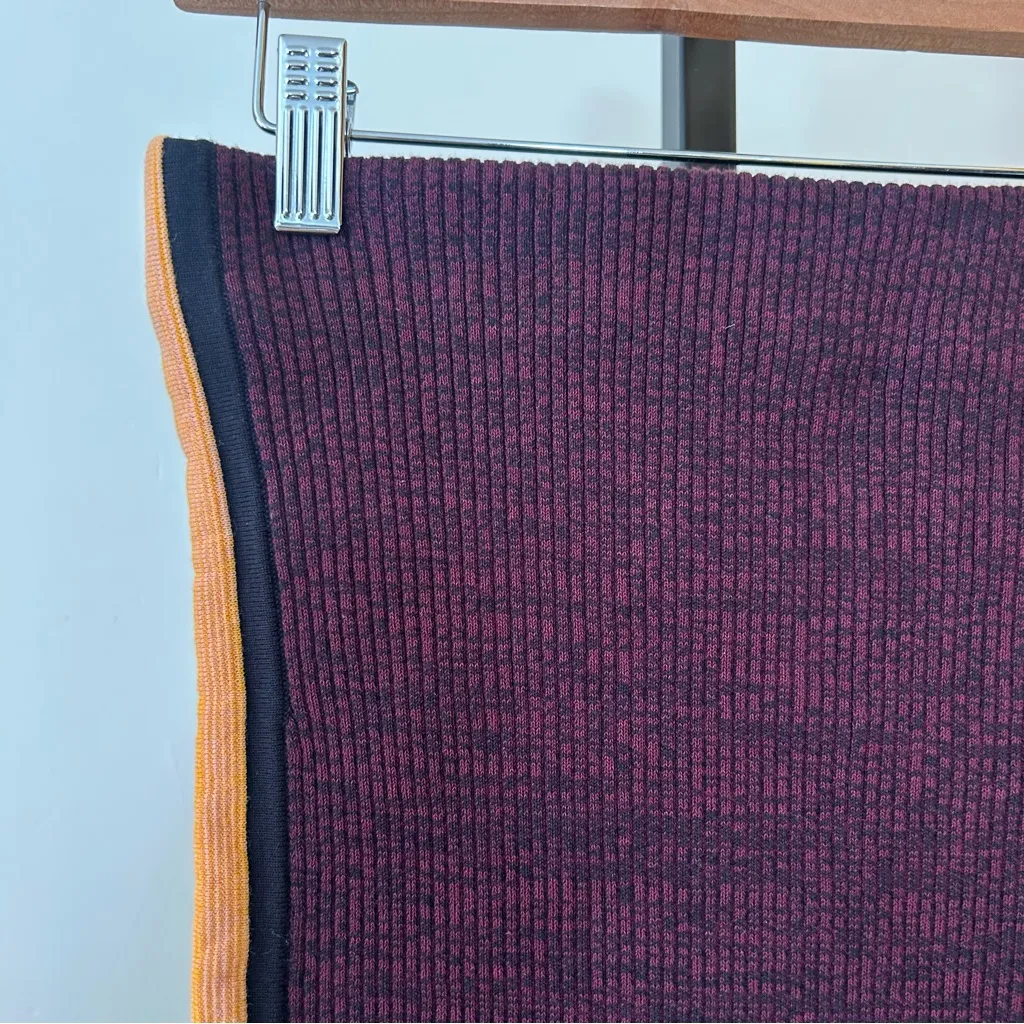 Scotch & Soda Dans La Nuit Fitted Ribbed Knit Skirt Side Stripes Bodycon Size M - Image 5