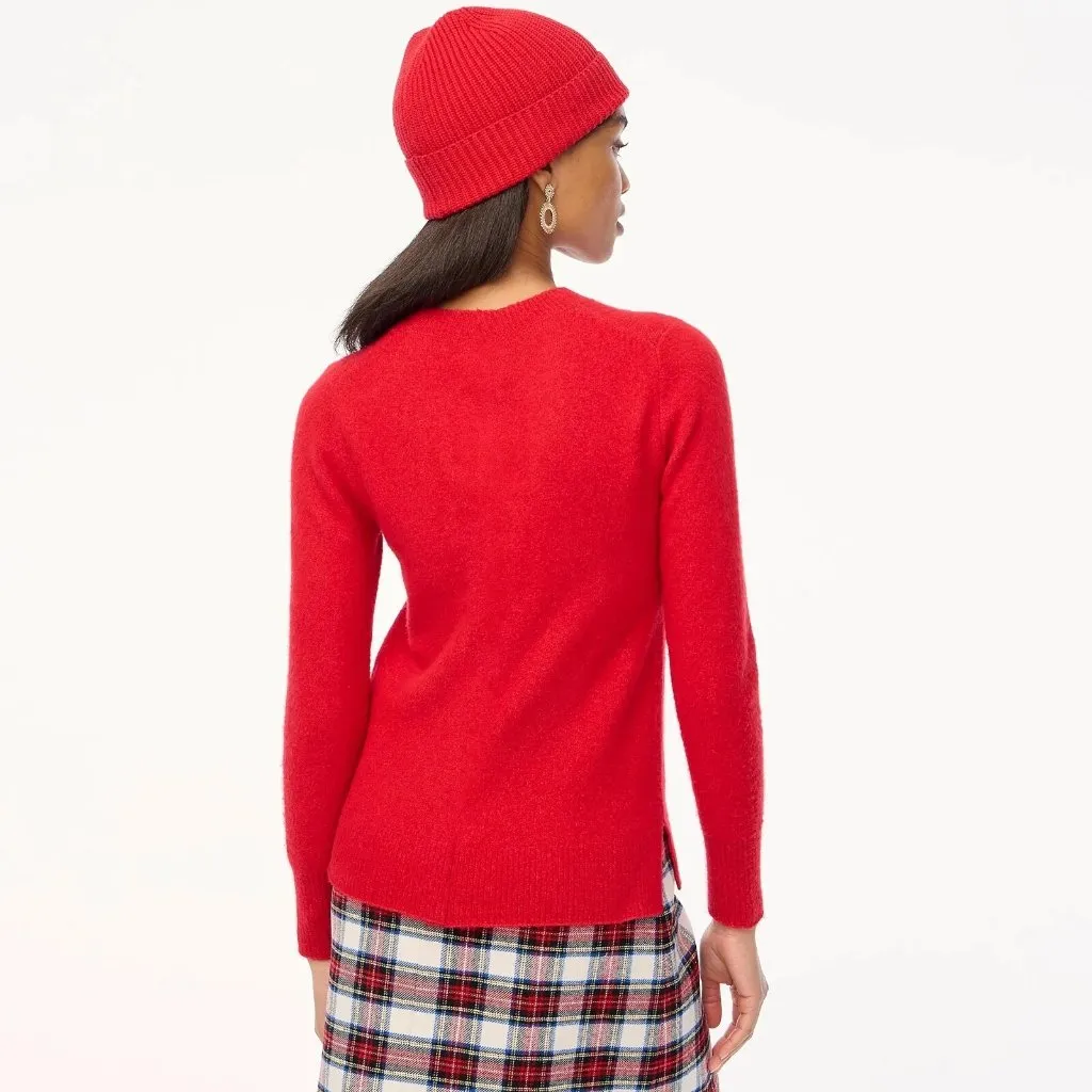J. Crew Crewneck Sweater Extra-Soft Yarn in Red XXLarge New Womens Knit Top - Image 3