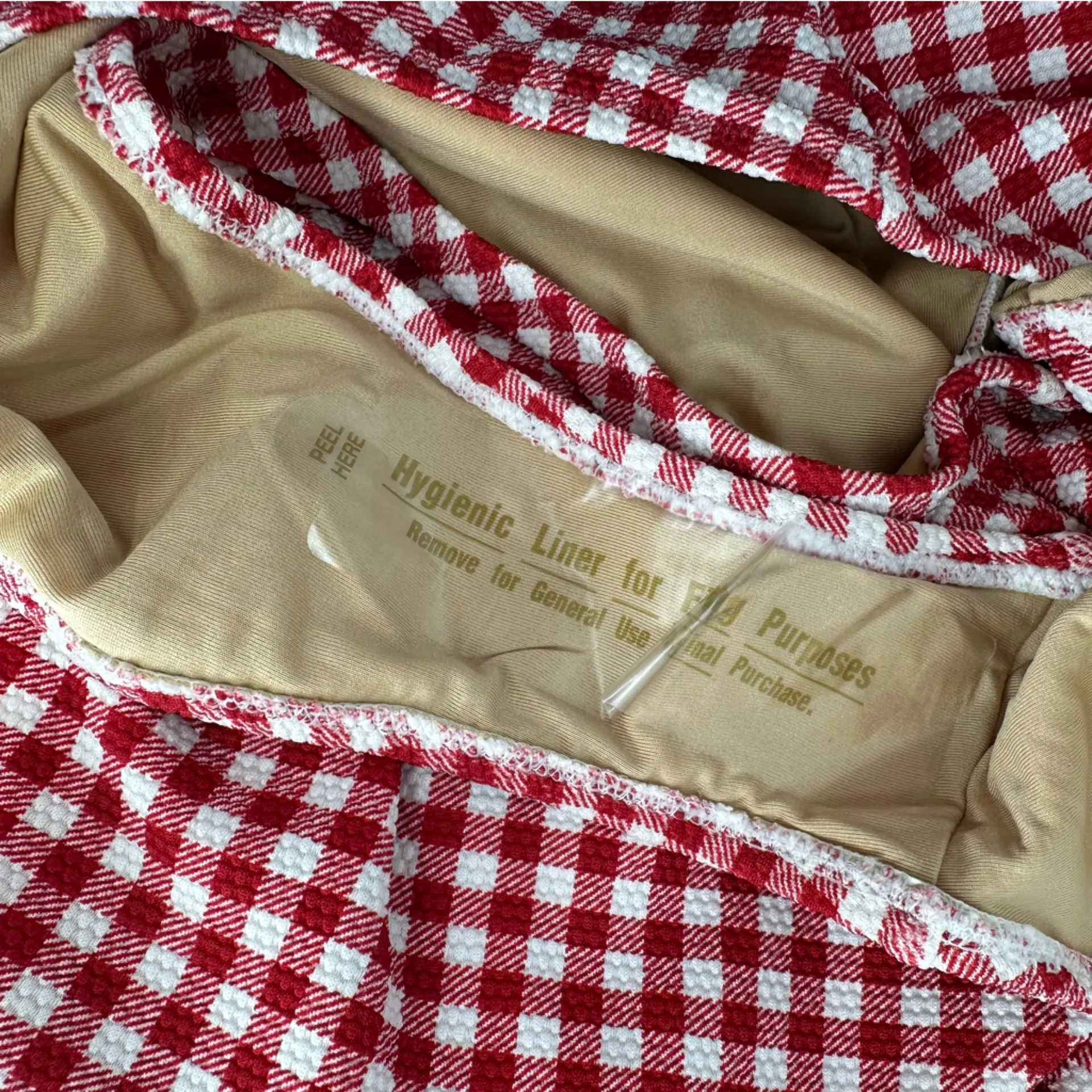 Old Navy Red Gingham One Piece Swimsuit V Neck size 2X NWT - Image 11