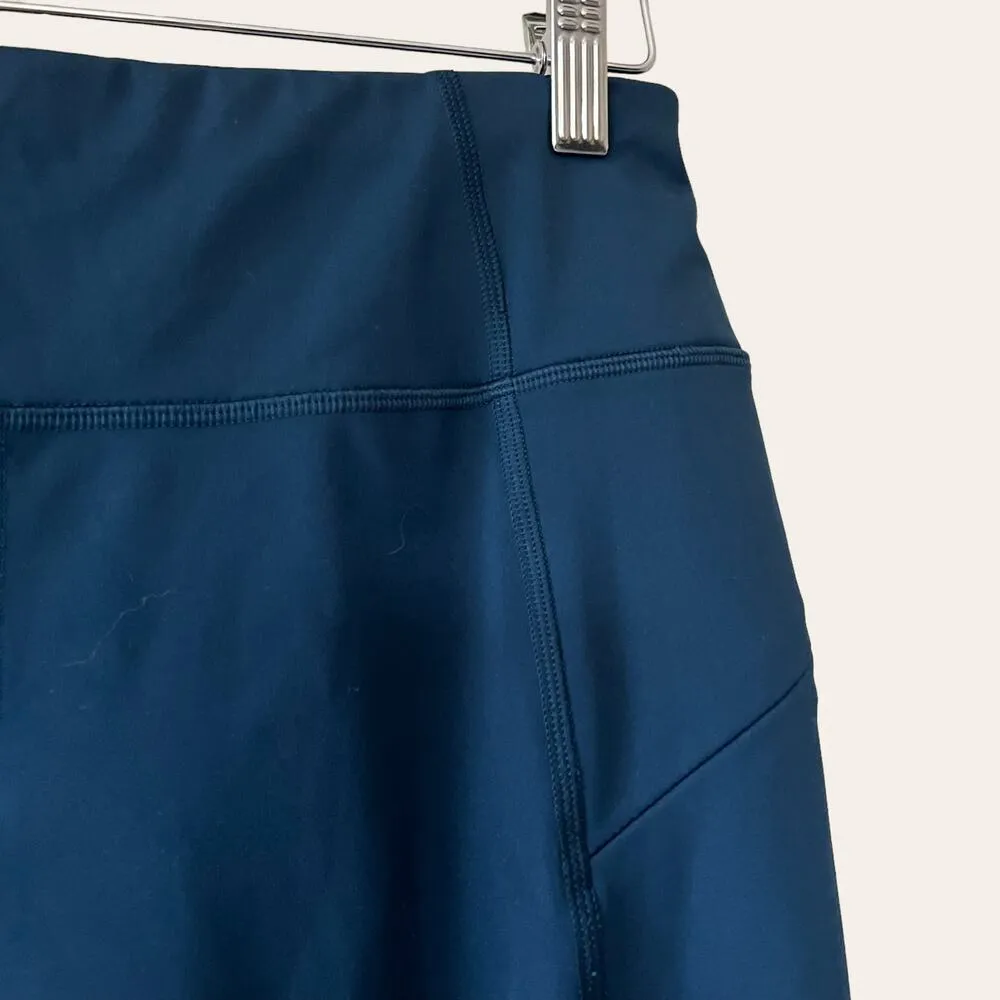 Athleta Blue Mesh Contender Capri Cropped Zipper Pocket Leggings Size S - Image 3