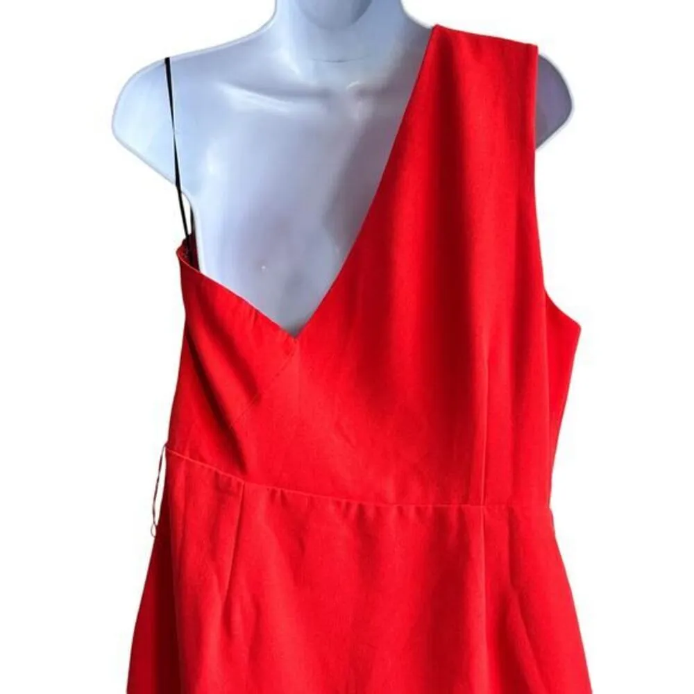 NBD Jasper one shoulder Mini Dress- Red Orange‎ size XL - Image 7