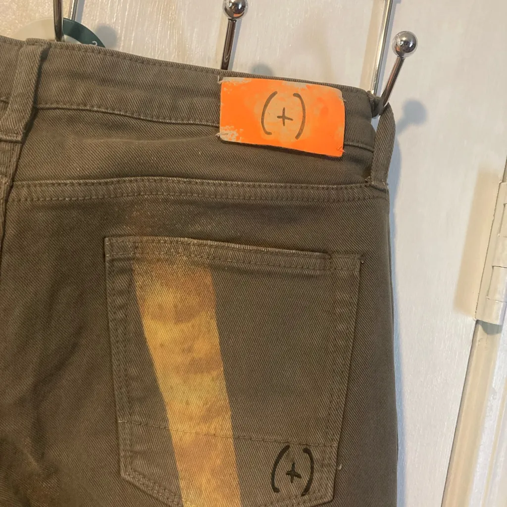 (+) People of Italy women’s size 31 stone denim customized skinny jeans 31x35 Gray - Image 8