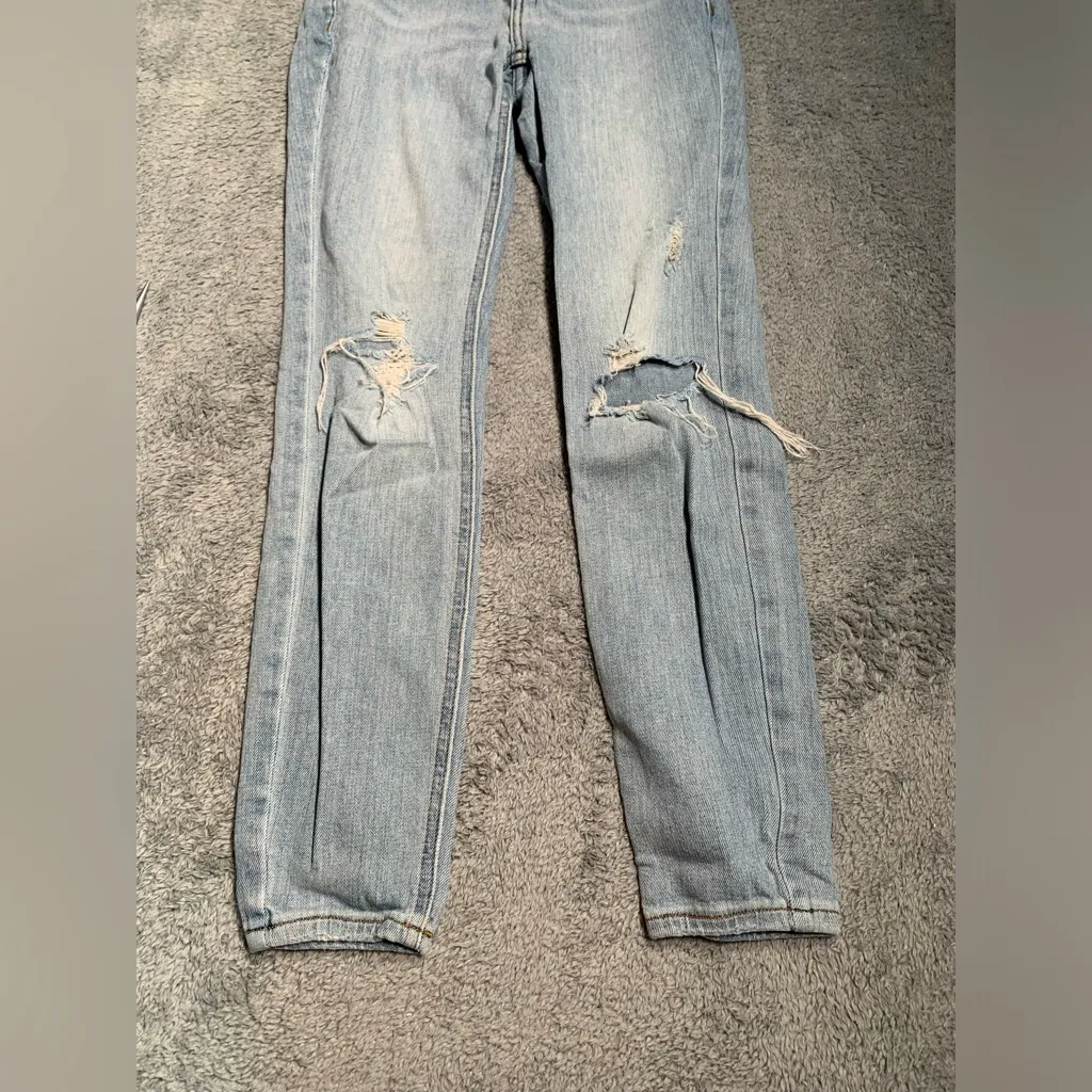 Elizabeth and James Distressed Light Blue high rise skinny ankle Jeans 0-25 - Image 2