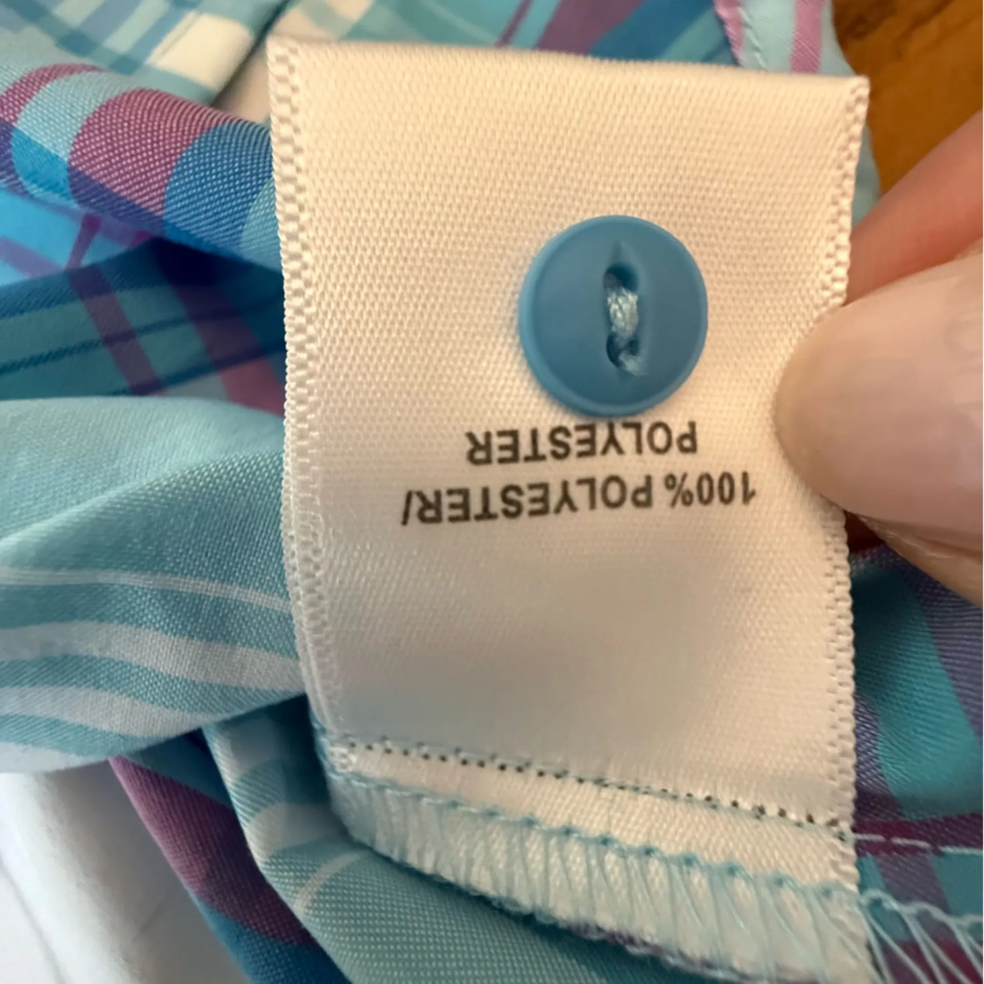 KUHL Women’s Plaid Button Up Short Sleeve Hiking Shirt Blue White Purple Medium - Image 10