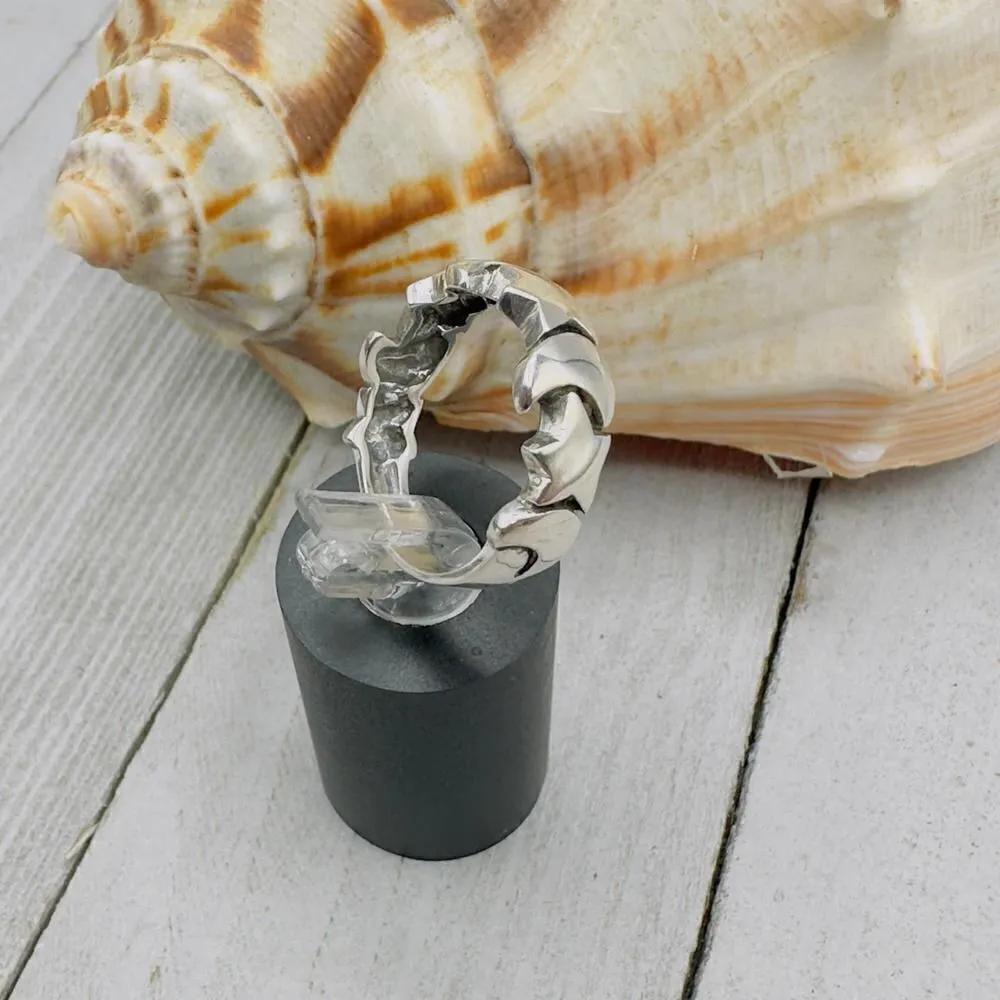 Moon & Stars Sterling Silver Ring Size 7 - Image 8