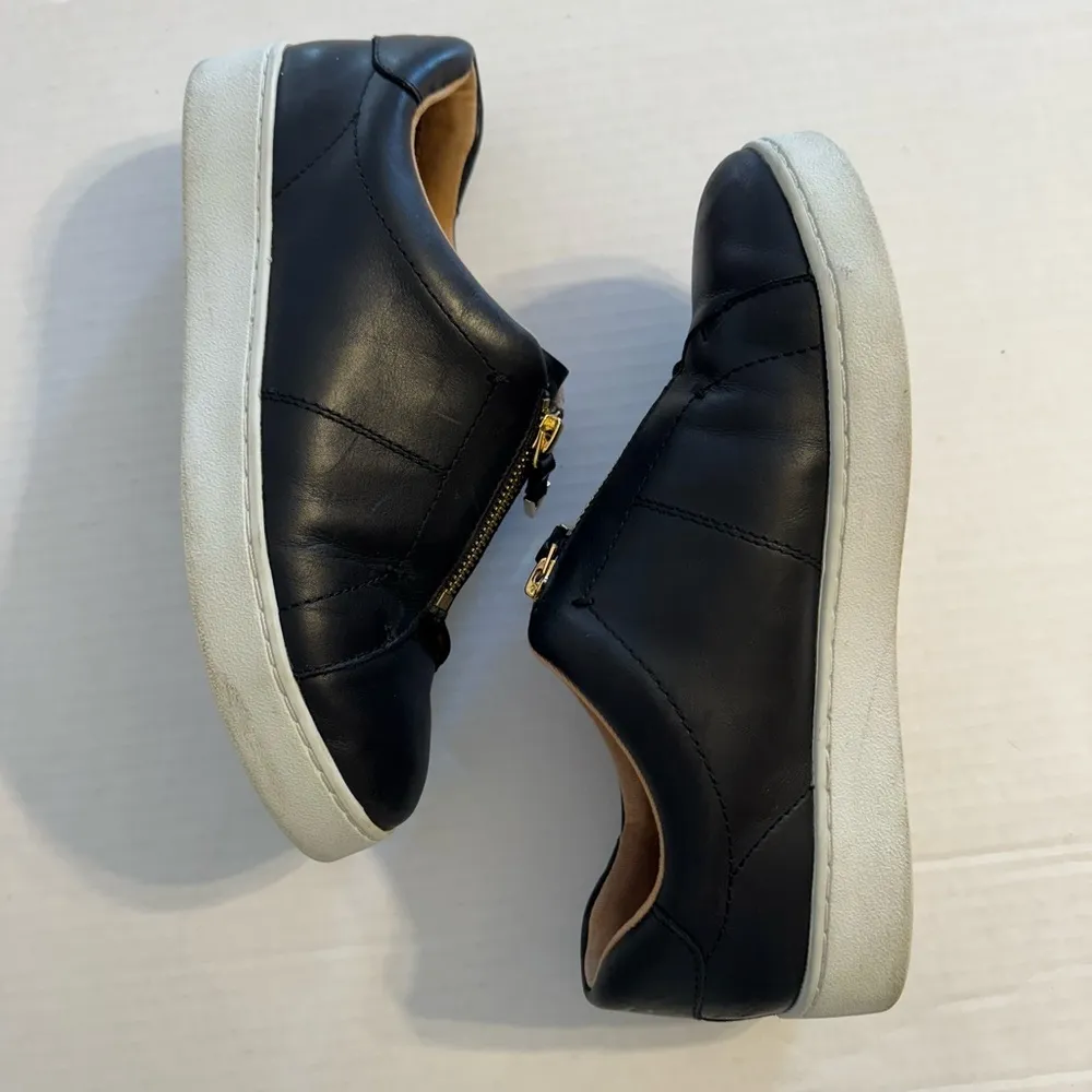 Vionic Black Leather Ellis Zip Up Slip On Casual Sneaker Women’s 6.5 TVW5254 - Image 4