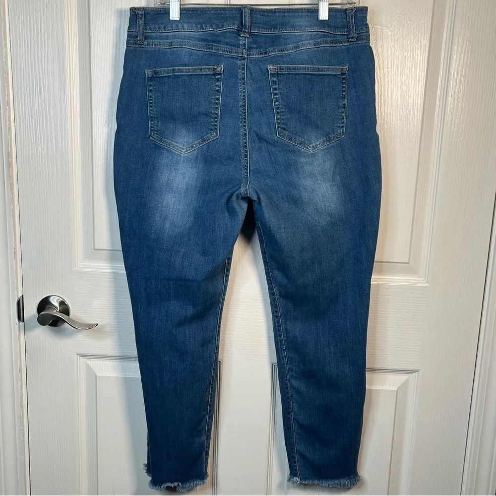 Rewash Distressed Jeans Skinny Stretch Sz 13 / 31 High Rise - Image 6