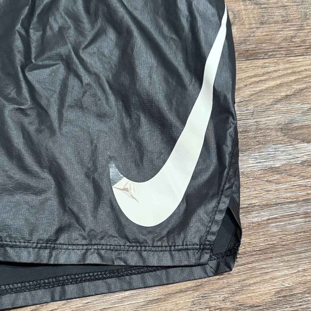 Nike Women's Black Shorts with Silver Swoosh - Image 3