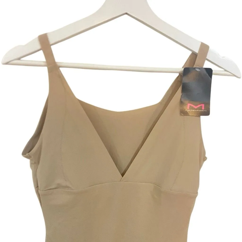 NWT maidenform large full shape wear deep vneck tan - Image 2