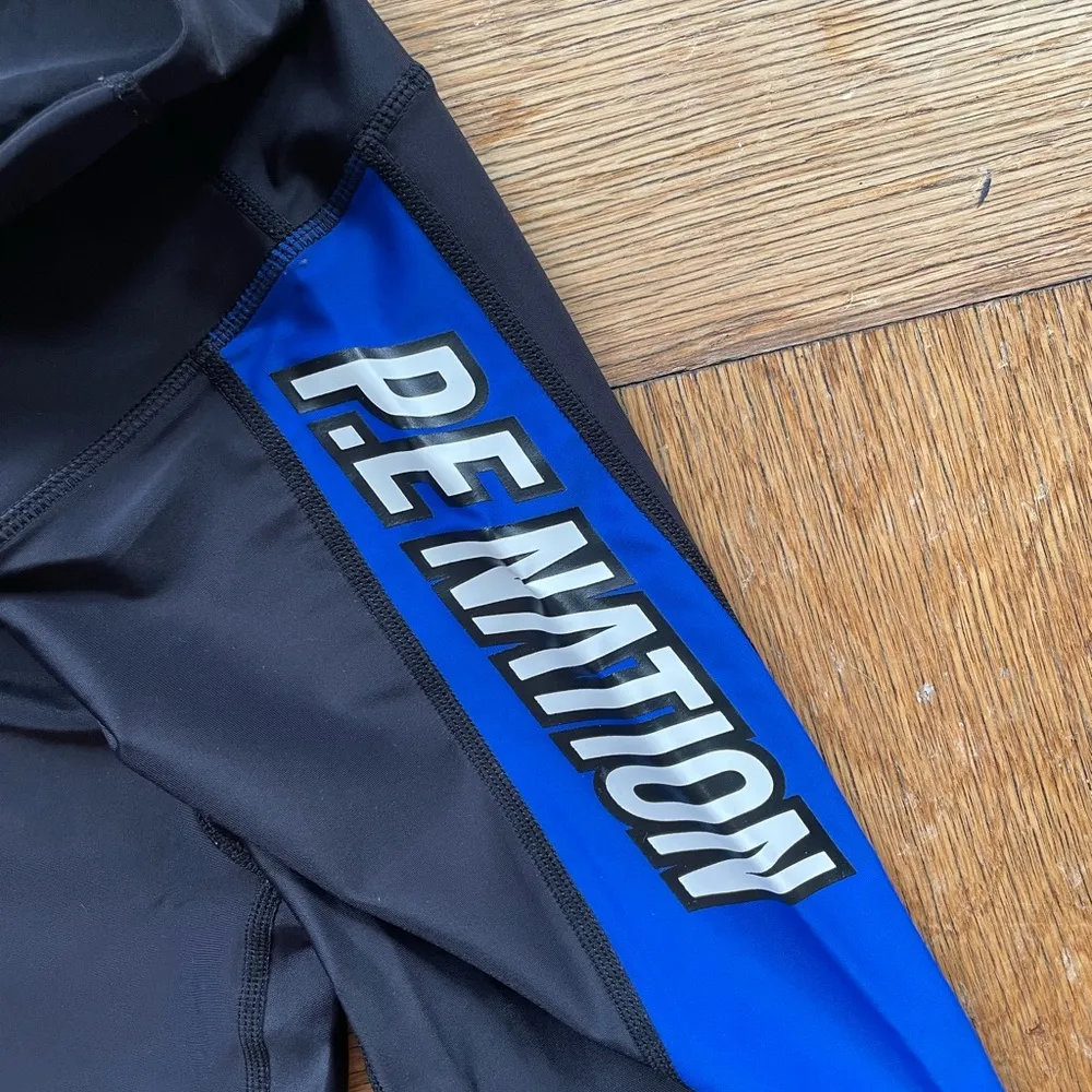 NWOT PE Nation Motion Strike black/blue/yellow/white high waisted legging Sz S Black - Image 5