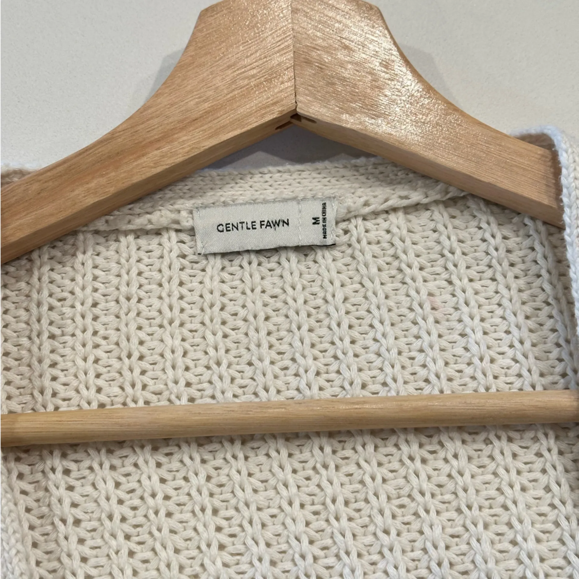 Gentle Fawn Chunky Knit Oversized Striped Cardigan Sweater Size Medium - Image 4