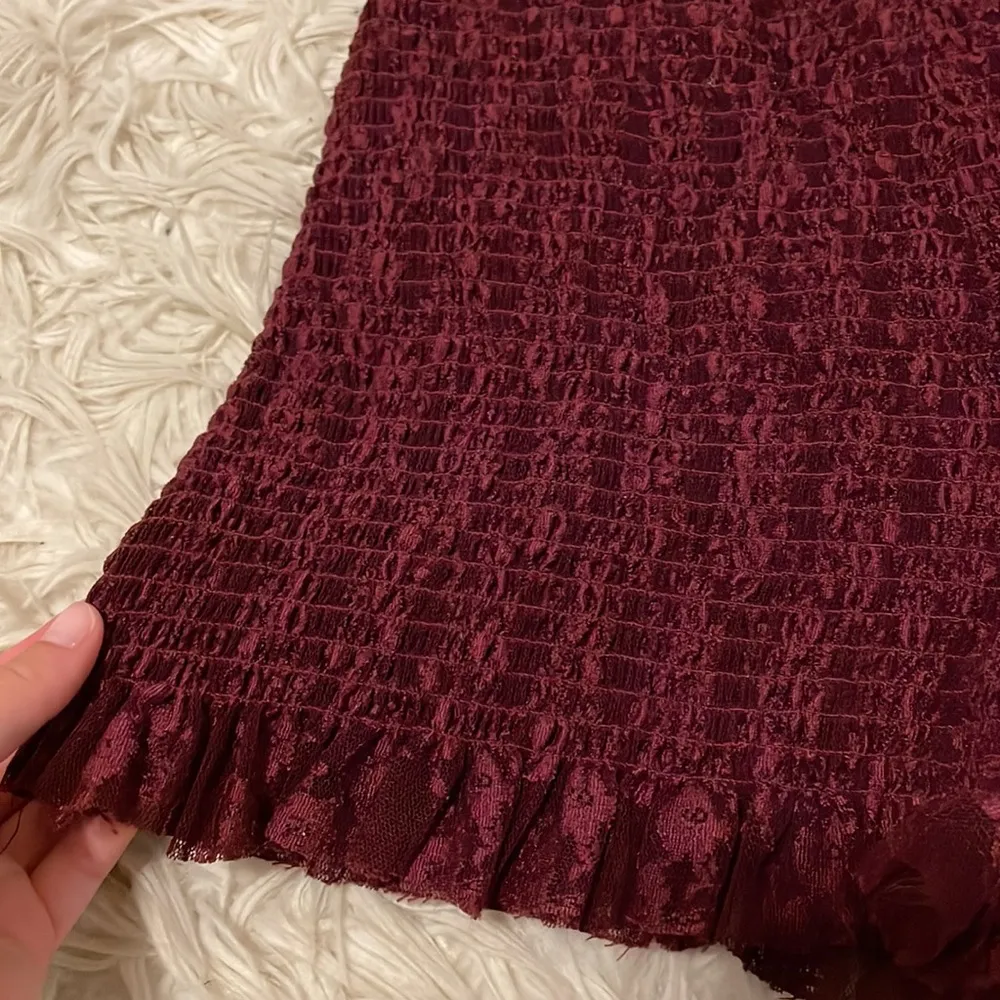 Free People maroon lace shorts - Image 2