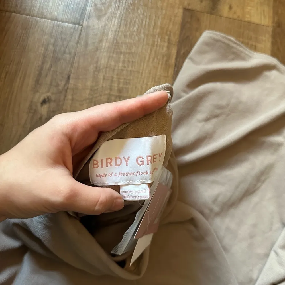 BIRDY GREY Kira Crepe Dress In Taupe - Image 6