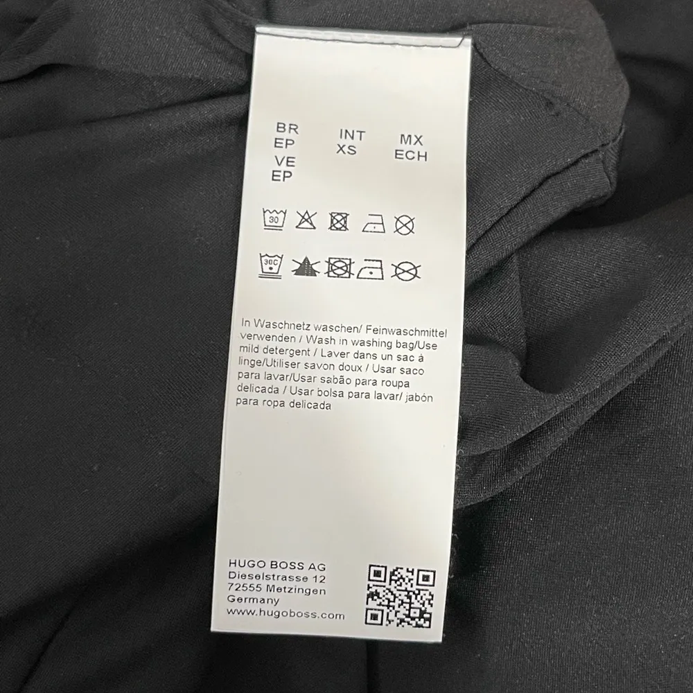 Hugo Boss Black White Green Emerald Surplice Neckline Viscose Dress Size Xs - Image 10