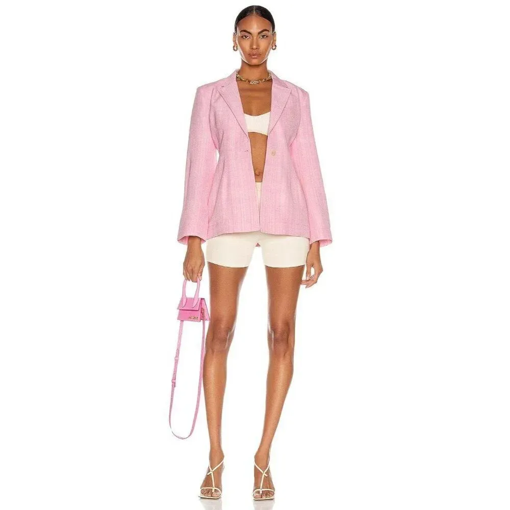 JACQUEMUS Le Bandeau Valensole in Beige Large New Womens Cropped Cami Tank Top - Image 4