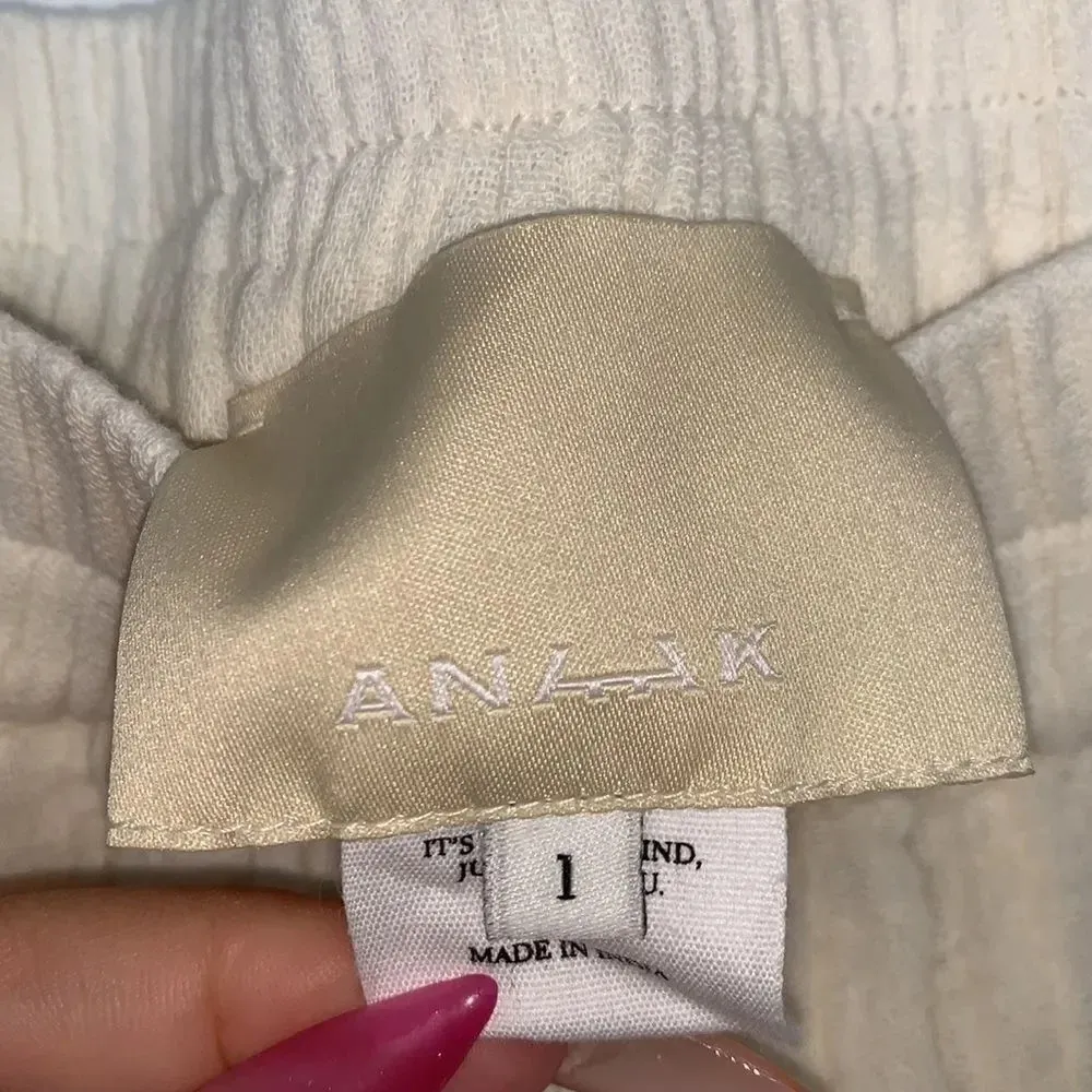 Anaak Collection Imane Linen Pants Cream Size S - Image 5