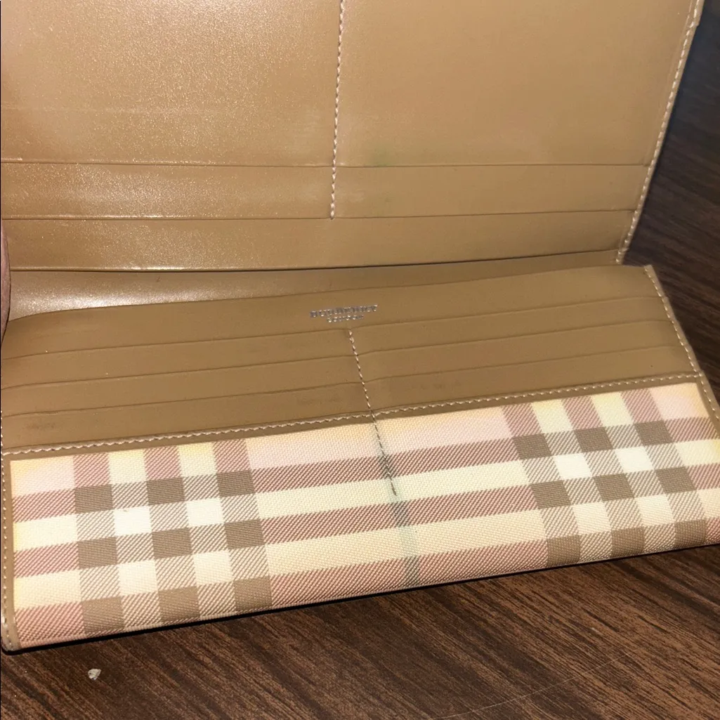 Burberry Beige and Brown Plaid Clutch - Image 4