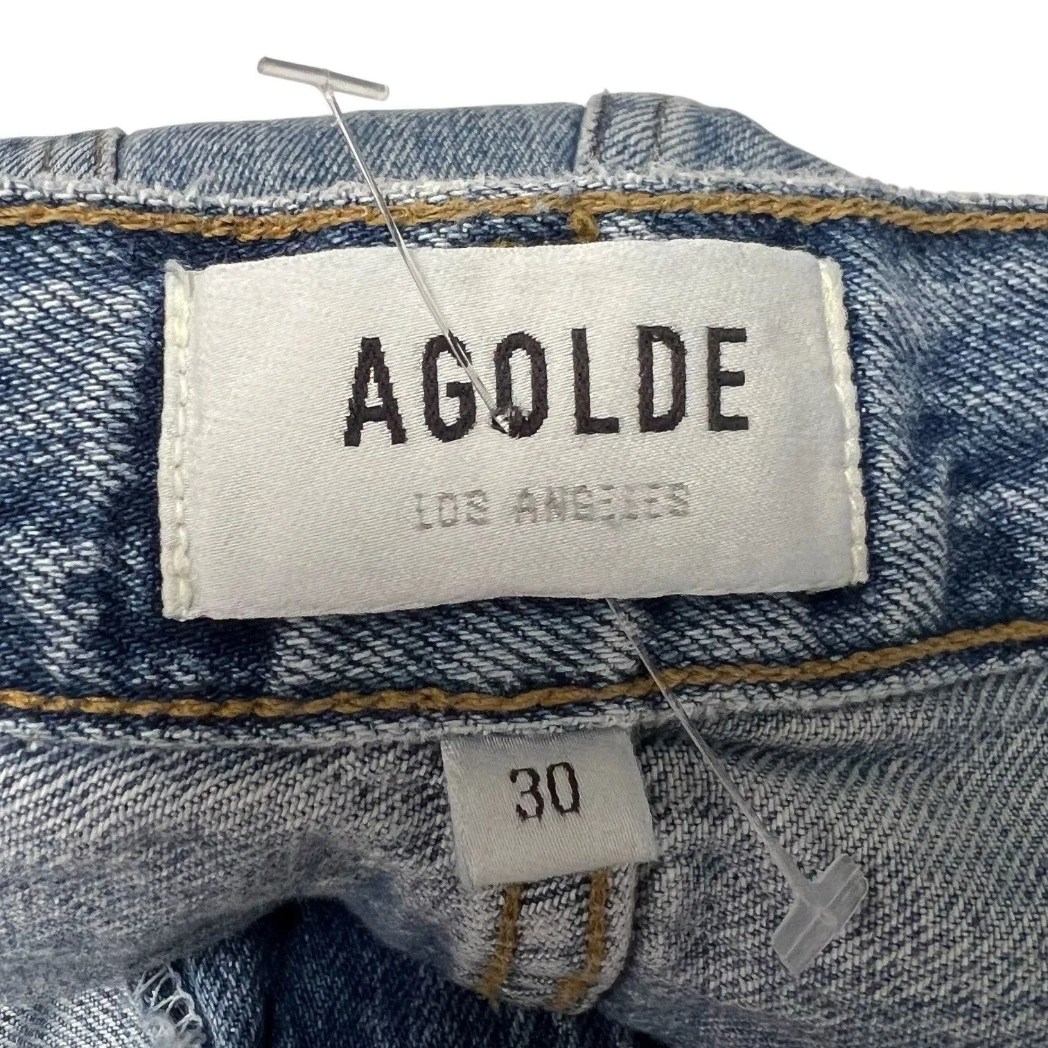 AGOLDE Criss Cross Crossover Suburbia High Rise Denim Straight Leg Jeans Size 30 - Image 5