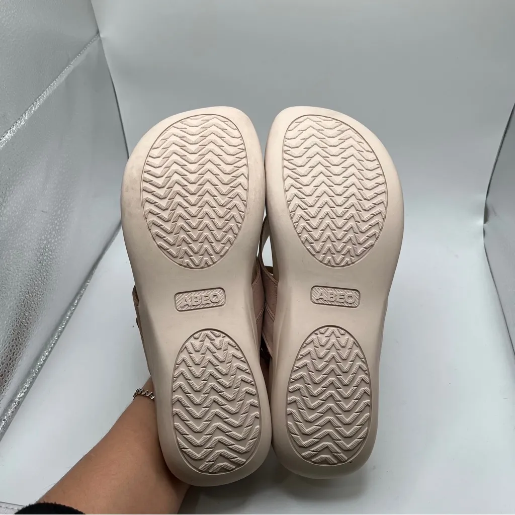 NWB Abeo Oasis Thong Sandal pink leather slip on orthopedic size 10 women - Image 7